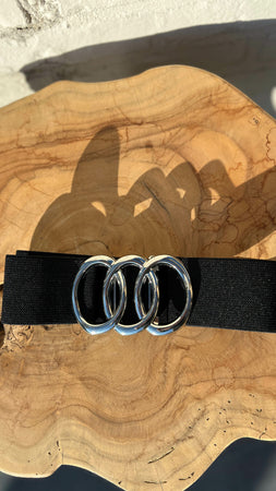 OVAL STRETCHBELT - BLACK