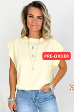 Tyra Tee in Pastel Yellow