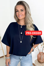 Millie Sweatshirt in Navy Blue