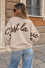 C'EST LA VIE Sweater in Beige