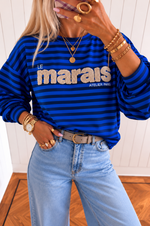 LE MARAIS Sweatshirt in Blue & Navy