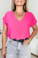 Belize Blouse in Fuchsia
