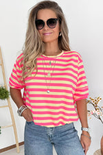 Millie Sweatshirt in Yellow & Fuchsia