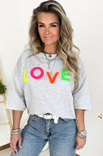 LOVE Sweatshirt in Light Grey