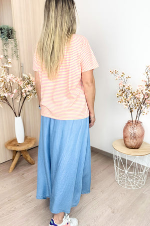 Mira Tee in Yellow & Pink