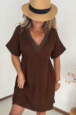 Janice Dress in Chocolat