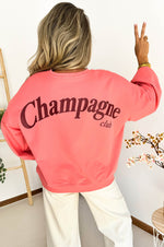 Champagne Club Sweater in Coral