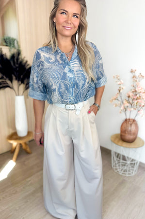 Safi Blouse in Jeans Blue