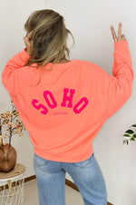 Soho Sweater in Neon Coral