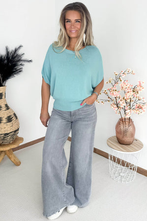 Nissa Knit in Soft Turquoise