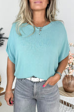 Nissa Knit in Soft Turquoise