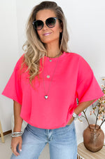 Millie Sweatshirt in Neon Coral/Fuchsia