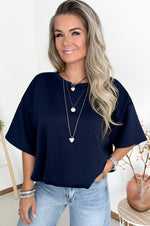 Millie Sweatshirt in Navy Blue