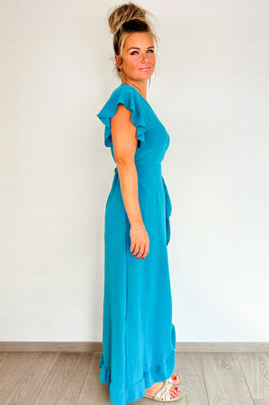 LIVIA DRESS - SOFT TURQUOISE