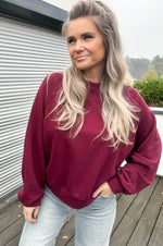 Sparkling Audrey Sweater in Bordeaux