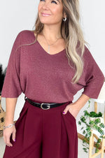 Sparkling Melissa Knit in Bordeaux