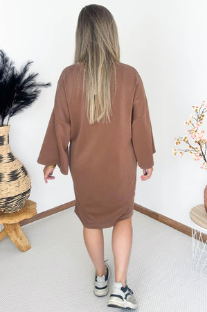 Katie Sweaterdress in Mocca