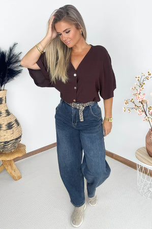 Rina Blouse in Chocolate