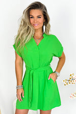 Zara Dress in Bright Green