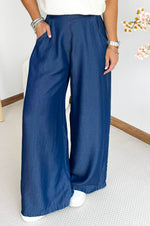 Kyra Lyocell Pants in Dark Blue
