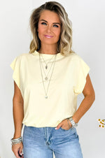 Tyra Tee in Pastel Yellow