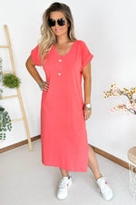 Febe Dress in Coral