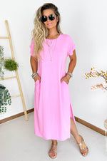 Nala Striped Dress in Lila & Pink