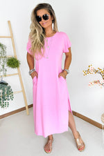 Nala Striped Dress in Lila & Pink