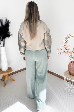 Mia Cordury Pants in Turquoise