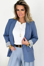 Elvie Blazer in Jeans BLue
