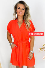 Zara Dress in Neon Orange