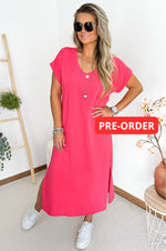Febe Dress in Strawberry