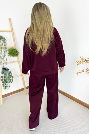 Amira Comfy Set in Burgundy