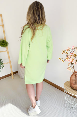 Katie Sweaterdress in Lime