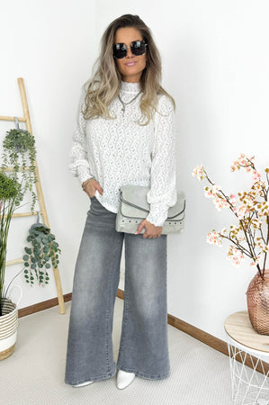 Lilly Lace Knit in White