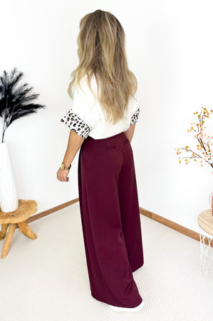 Zensa Pants in Bordeaux