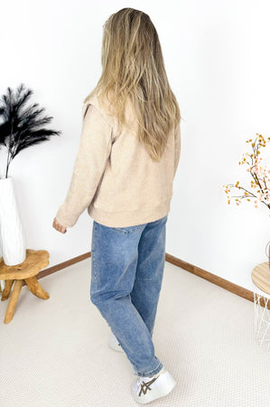 Gerry Fluffy Jacket in Beige