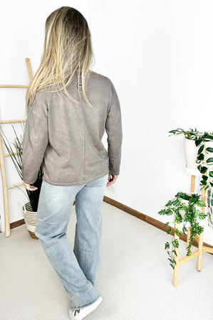 May Longsleeve in Washed Taupe