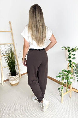 Sara Comfy Pants 1 in Chocolate