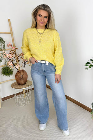 Megan Knit in Pastel Yellow