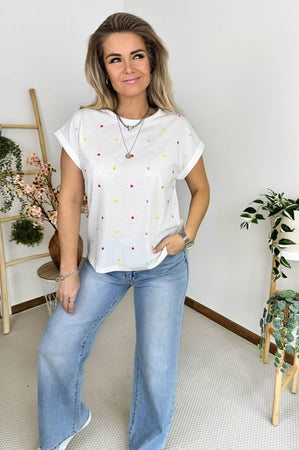 Spring Hearts tee in White