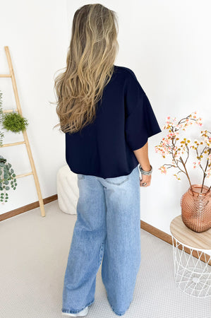 Millie Sweatshirt in Navy Blue