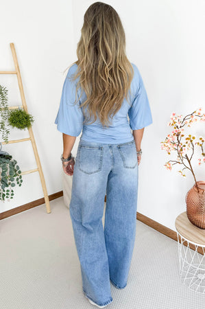 Flikka Top in Light Blue