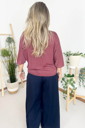 Sparkling Melissa Knit in Bordeaux