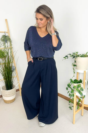 Sparkling Melissa Knit in Navy Blue