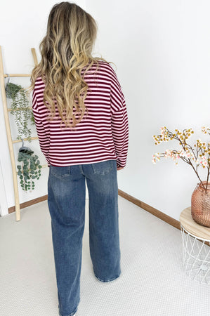 BISOU Sweatshirt in Pink & Bordeaux