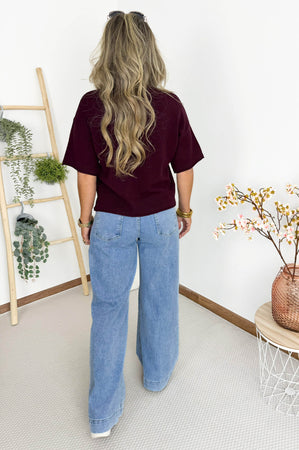 Megan Knit in Burgundy