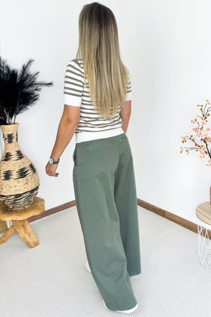 Lana Striped Knit in White, Beige & Brown