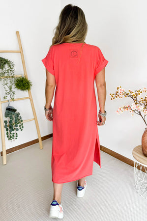 Febe Dress in Coral