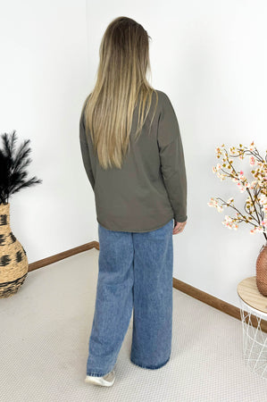 Chocolate Sweatshirt in Grey